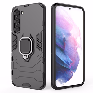 Ring Armor viedtālruņa apvalks Samsung Galaxy S23+ bruņots pārsegs magnētiskais turētājs gredzens melns