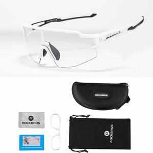 Rockbros 10172 fotohromās UV400 riteņbraukšanas brilles - baltas