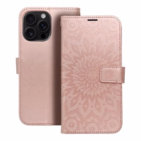 MEZZO grāmatas apvalks IPHONE 16 Pro Max mandala rozā zelts