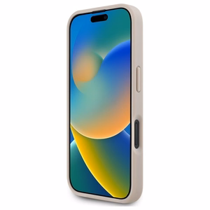 Karl Lagerfeld Hot Stamp Magnētiskais iPhone 16 viedtālruņa apvalks - rozā