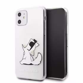 Karl Lagerfeld Choupette Fun viedtālruņa apvalks iPhone 11 / Xr - caurspīdīgs