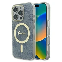 Guess IML 4G Magnētiskais viedtālruņa apvalks iPhone 16 Pro Max - zils