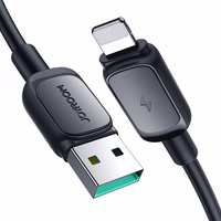 Joyroom Multi-Color Series A14 Lightning / USB-A 2.4A 1.2 m kabelis - melns