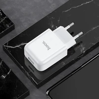 Lādētājs Hoco USB A 2A 10W + kabelis USB A uz USB C N2 balts