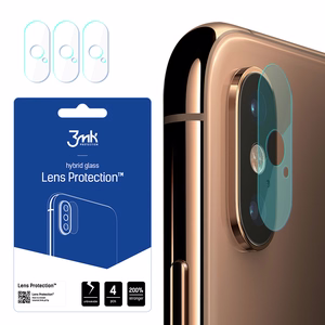 Hibrīda stikls 3MK Hibrīda stikls kameras IPHONE XS MAX priekš kamerai 4 gab.