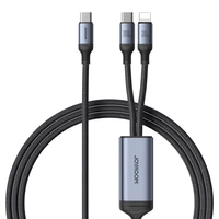 Joyroom Speedy Series S-A21 2in1 USB-C - USB-C / Lightning kabelis 100W 1.5 m - melns