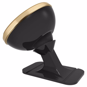 Car Holder Baseus "Overseas Edition" Black / Gold (magnetic / sticky pad)
