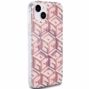 Guess IML GCube Magnētiskais viedtālruņa apvalks iPhone 15 Plus / 14 Plus - rozā