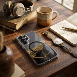 Ar MagSafe saderīgs Golden maciņš Samsung S26 ULTRA, melns