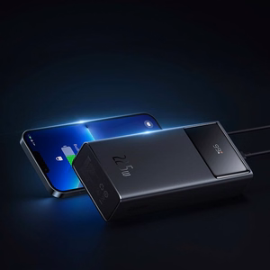 Baseus EnerFill FP41 30000mAh 22.5W portatīvais lādētājs ar Baseus Simple USB-A - USB-C 3A 30cm kabeli - melna