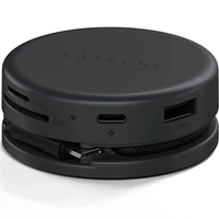 Adapteris HUB 7in1 USB C Satechi Multiport ST-POTG7C pusnakts melns