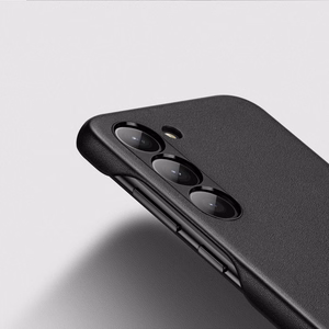 Dux Ducis Grit viedtālruņa apvalks Samsung Galaxy S23+ elegants apvalks no mākslīgās ādas melna