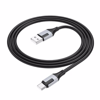 USB kabelis Borofone BX101 no USB-A uz USB-C 1,0 m melns