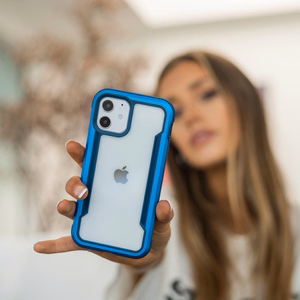 Raptic X-Doria Shield viedtālruņa apvalks iPhone 14 ar bruņotu zilu pārklājumu