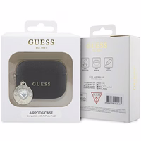 Guess GUAP2PGEHCDK apvalks AirPods Pro 2 - melns Fixed Glitter Heart Diamond Charm