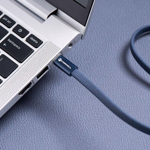 Kabelis USB C uz USB C Forcell F-Energy QC4.0 PD 3A 60W Cafule Flat 1,2 m CCFN23 tumši zils