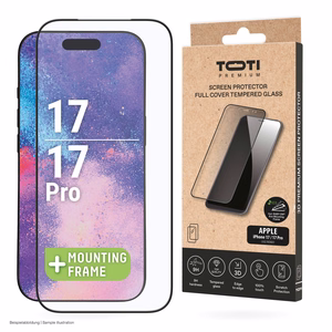 PREMIUM rūdīta stikla 3D pilnās pārklājuma ekrāna aizsargplēve Apple iPhone 17/16 Pro