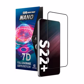 Crong 7D Nano elastīgs Glass - 9H hybrid glass the entire Samsung Galaxy S22+ screen