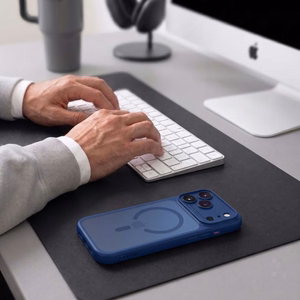 Tech-Protect MagPeak MagSafe CC maciņš, paredzēts iPhone 18 Pro Max / 17 Pro Max, matēti tumši zils