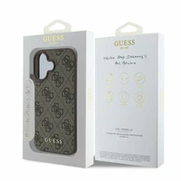 Guess 4G Classic viedtālruņa apvalks iPhone 16 - brūns