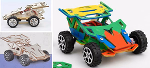 Koka konstruktors 'Apvidus auto', mācību modelis
