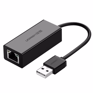 Ugreen ārējā tīkla karte RJ45 - USB 2.0 100 Mbps Ethernet melna (CR110 20254)