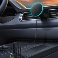 Baseus CW01 automašīnas turētājs iPhone ar 15W indukcijas lādētāju ventilācijas režģim - melns