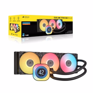 CORSAIR iCUE LINK TITAN 360 RX LCD ūdens dzesētājs
