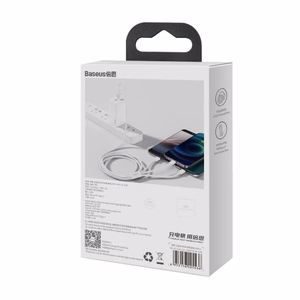 USB kabelis Baseus 3in1 Superior balts 150cm (līdz 3.5A)