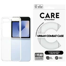 CARE by PanzerGlass Flagship Urban Combat viedtālruņa apvalks Samsung Galaxy Z Flip 7 FE / Flip 6 - caurspīdīgs