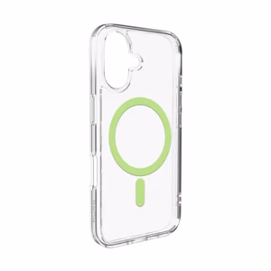Puro Lite Mag TPU+PC apvalks MagSafe saderīgs viedtālrunim iPhone 17 - caurspīdīgs ar zaļu gredzenu