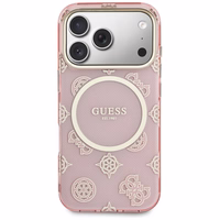 Guess IML Peony Dot MagSafe maciņš for iPhone 17 Pro - rozā