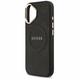 Guess Peony Hot Stamp MagSafe viedtālruņa apvalks iPhone 17 - melns