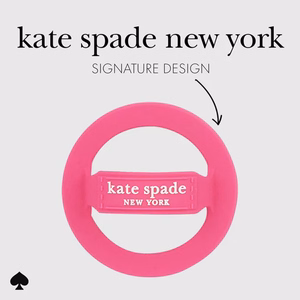 Kate Spade New York Magnetic Loop Grip MagSafe magnētiskais tālruņa turētājs pirkstam, “Pom Pom Pink”