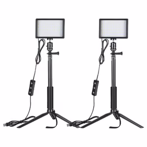 Komplekts Neewer ZC-10S divas LED lampas + filtri + statīvi