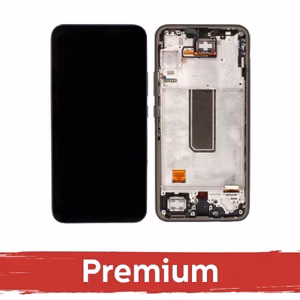 LCD Displejs saderīgs ar Samsung A346 A34 5G ar rāmi / Graphite / OEM