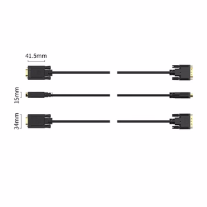 Orico XD-DITV DVI 24+1–VGA, Full HD kabelis, 5 m – melns