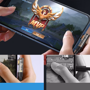 Joyroom S-UL012A6 gaming Lightning / USB-A 90° kabelis, 2,4A, 1,2 m, melns