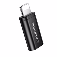 Borofone adapteris BV26A - Type C uz Lightning - melns