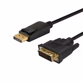 Savio CL-106 video cable adapter 1.8 m DisplayPort DVI melns