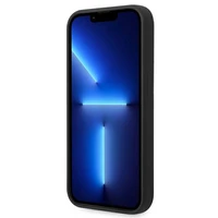 BMW Silicone Metal Logo viedtālruņa apvalks iPhone 14 Pro Max - melns