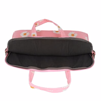 Wonder Portatīvā datora soma 13-14 collas rozā ar margrietiņām