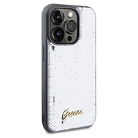 Guess Sequin Script Metal viedtālruņa apvalks iPhone 14 Pro Max – sudraba