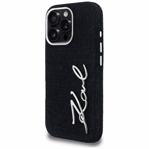 Karl Lagerfeld FW Jeans Signature Logo iPhone 16 Pro Case - Black