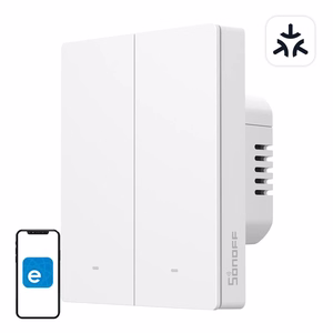 SONOFF M5-2C-80W Wi-Fi Matter viedais sienas slēdzis (2 kanāli, rāmim)