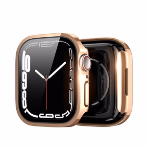 Rūdīta stikla korpuss Dux Ducis Hamo Apple Watch 45mm rozā krāsā