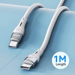 Wozinsky WSTCC1 USB-C / USB-C PD 65W kabelis 1 m garš - balts