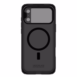 Nillkin CamShield Prop magnētiskais vāciņš iPhone 17 Pro Max / iPhone 18 Pro Max, melns, versija ar caurspīdīgu objektīva vāciņu