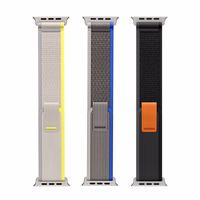 Sporta Velcro siksna Apple Watch Ultra / 9 / 8 / 7 / 6 / SE / 5 / 4 / 3 / 2 / 1 (42, 44, 45, 49 mm) Dux Ducis siksna YJ versija - zila-pelēka