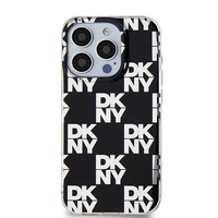 DKNY IML rūtainais mono raksts viedtālruņa apvalks iPhone 15 Pro - melns